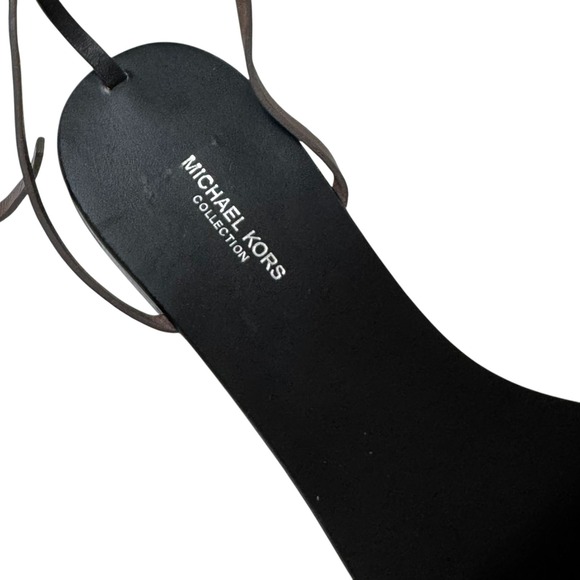 MICHAEL KORS Collection Women's Mica Studded Leather Flat Sandals Sz 39.5/9 - Picture 5 of 9